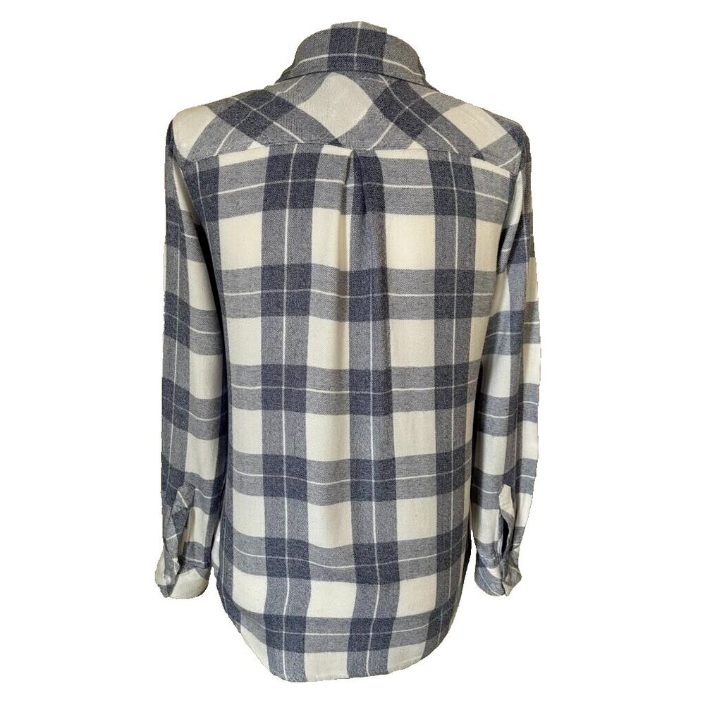RAILS Long Sleeve Shirt Size Small Button Up White Blue Hunter River Melange - Picture 6 of 7